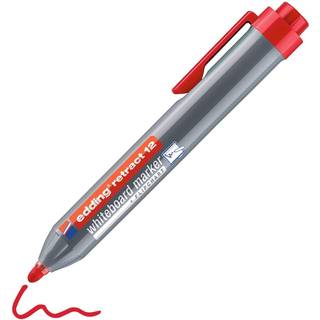 Edding 12-002 rød Retract board marker, rund spids 1,5-3mm (10stk.)