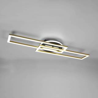 Twister LED-loftlampe, drejelig, fjernbet. messing