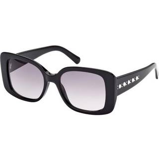 Swarovski Kvinde SK0373 01B Outlet solbriller Acetat Sort Grå Firkantet Normal Skygge