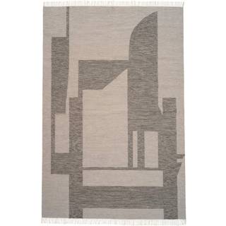 Kristina Dam Studio Contemporary Kelim Gulvtæppe Råhvid/Grå 300 cm