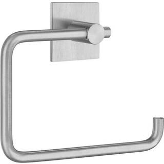 Beslagsboden selvklæbende toiletpapirholder, kvadratisk bagplade, børstet rustfrit stål