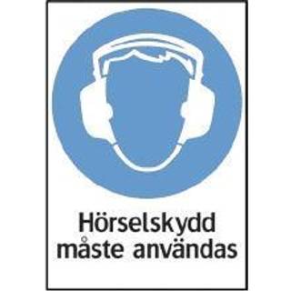 Skilt Høreværn påbudt, 297 x 210 mm