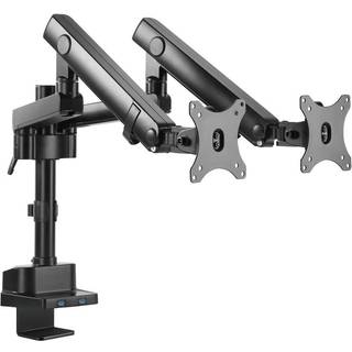 MaxMount Skærmstativ SLIM V2 med USB 3.0-Hubb - 2 Skærmar