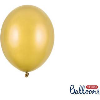 100 stk. Latex balloner guld metallic 5" - Professionel dekoration til fest & event