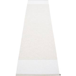 Pappelina Edit Tæppe Fossil / White / White Metallic 70x300 Cm - Plasttæpper Polyester Hvid - ET9B730