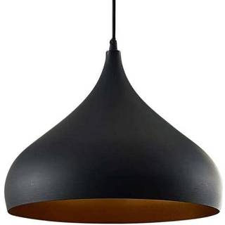 Lindby hængelampe Ritana, sort-guld, metal, Ø 31cm, E27