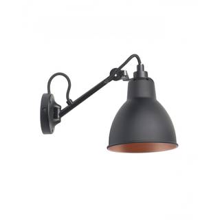 Lampe Gras N104 Væglampe Sort/Sort/Kobber – DCWéditions