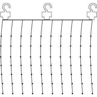 Star Trading - Light Curtain Dew Drop - LED - 100st lyskilder - 100 cm