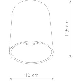 Loftspot Eye Tone i cylinderform hvid