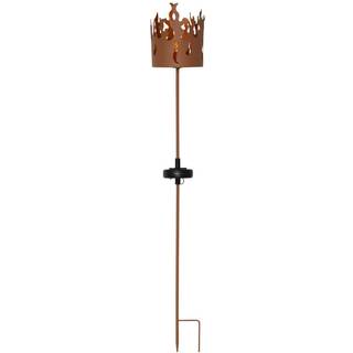 Star Trading - Solar Cell Lighting - Solar Cell Decoration Torchy - Rust - 77 cm
