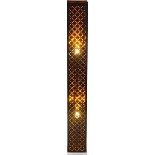 Clarke gulvlampe, sort/guld blad, højde 118 cm, stof