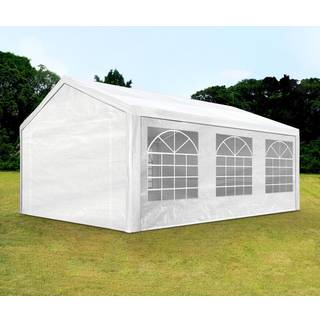 4x6m, Partytelt, PE-teltdug, hvid - (90102)