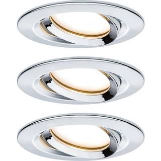 Paulmann Nova Plus LED-spot, 3 stk, rundt, krom
