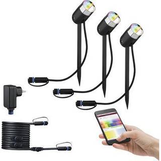 Paulmann Plug & Shine Pike ZigBee RGBW Basis Pike, dæmpbar, Sort, Plast, Moderne