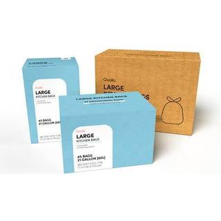 Uscentreret 21 gal / 80 liter | Drawstring lukning af papirkurven Tung af Qualia (uscenterede 90 poser)
