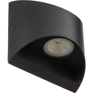 Udendørs LED-væglampe Dodd, halvcirkelformet, antracit