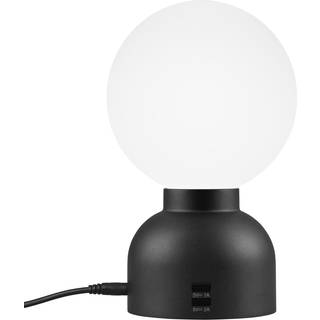 Ateljé Lyktan Pluggie bordlampe sort, opalglas