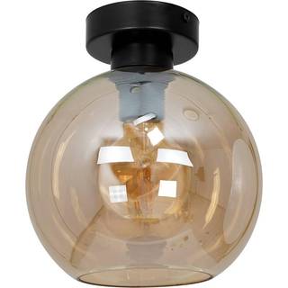 Loftlampe Sofia, glasskærm ravfarvet