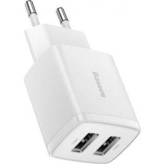 Baseus Compact Quick Charger 2x USB 10.5W (white)
