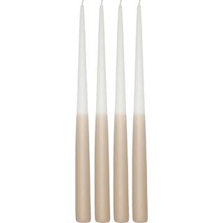 Scandi Essentials Affinity antiklys tofarvet 4-pak 32 cm White/Sand