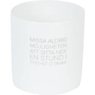 Ernst Citat Fyrfadsstage 8 Cm ”Missa Aldrig” - Fyrfadsstager Glas Hvid - 351003