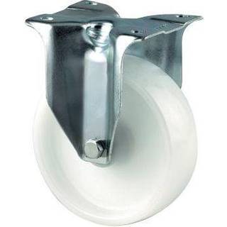 Tente 3478POR100P62 Industrihjul nylon, hvid, plade 105x85 mm 100 mm
