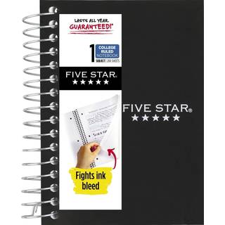 Fem-stjernet spiral notebook Fat Lil 'Pocket Notebook College regerede papir 200 ark 5-1/2 """" X 3-1/2 """" Assorterede farver farve vil variere 1 t