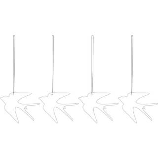 Cooee Design Easter Deco Bird Cafe Au Lait 4-pack Påskedekoration 4-pak - Påskdekorationer Rustfrit Stål Hvid - HI-035-19-WH