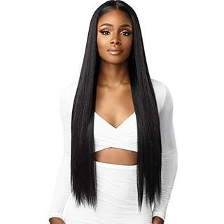Sensationnel Human Hair Blend Butta HD Lace Front Wig - Straight 32 (2 m?rkebrun)