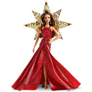 Barbie 2017 Holiday Teresa Doll Brunette med rød kjole