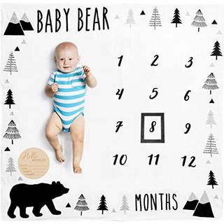 Overvejende fyrretr? organisk baby m?nedlig milep?l t?ppe dreng - baby bj?rn m?neder t?ppe med m?ned mark?rramme - m?nedligt baby t?ppe i 1-12 m?