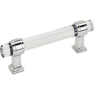 Amerock | Kabinettræk | Ryd/poleret krom | 3-3/4 tommer (96 mm) Center til centrum | Glacio | 1 pakke | Skuffet træk | Skuffehåndtag | Skabshardw