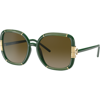 Tory Burch TY9071U 189713 57 Solbriller Kvinder Grøn - Green Gold - 57mm