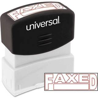 Universal 10054 Meddelelsesstempel Faxet forudbundet en-farve rød