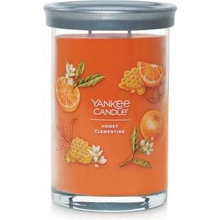 Yankee stearinlys honning clementine duftende signatur 20 oz stor tumbler 2-wick stearinlys over 60 timers forbr?ndingstid