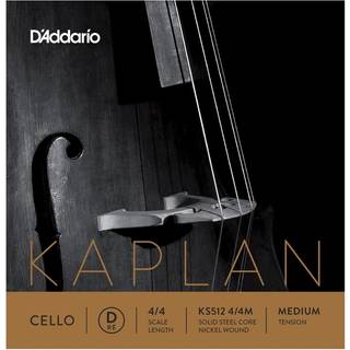D'Addario Kaplan Cello String - Single D String - KS512 4/4M - Cello Strings - 4/4 Skala medium spænding