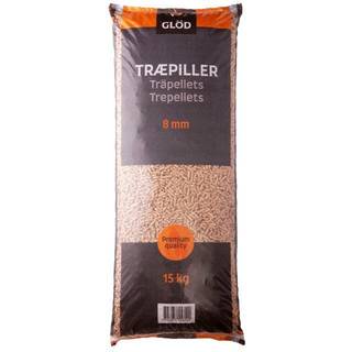 Træpiller 8 mm 15 kg - Glød (På lager i butik)