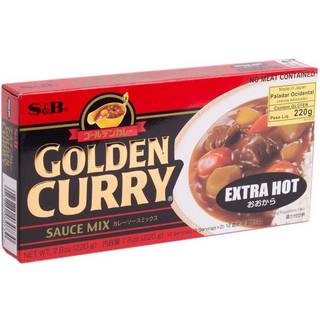 S&amp;B Golden Curry mix extra hot 220 g - 12 portioner