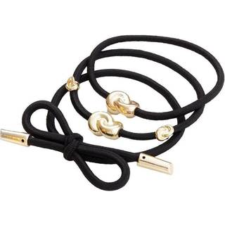 Corinne Hair Tie Metal Details 3-pack Black 3pcs