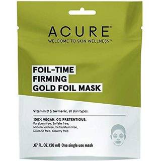 Acure folie tid opstramning af guldfolie maske enkelt 0,67 fl oz