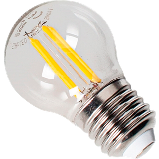 LED filament dekorationspære dimbar E27 klar glas - Hvid