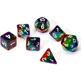Rainbow Transparent Layer Dice Set - Rollespilsterninger - Sirius Dice