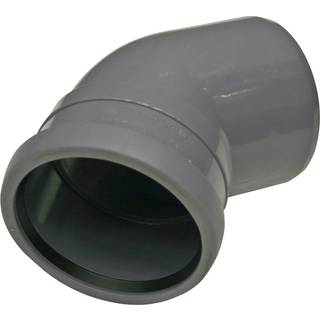 Gelia Afløbsbøjning 45° PP, indvendigt afløb 50 mm, 45 gr, 1 muff