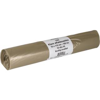 Affaldssæk 100 liter LDPE/genanvendt 55my 70x110cm klar
