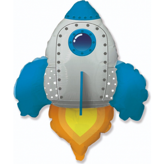 Rumraket folieballon, 24" / 60 cm