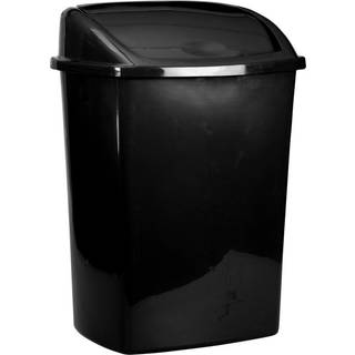 Affaldsspand plast med svinglåg 26 liter 35,2x48cm sort