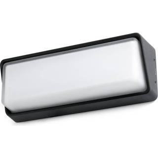 Udendørs LED-væglampe Half, antracit, glas, aluminium