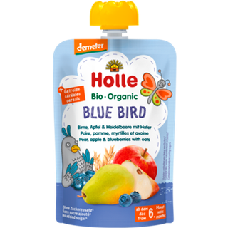 Holle Blue Bird Pære Æble & Blåbær Havregryn Grød (100 g)