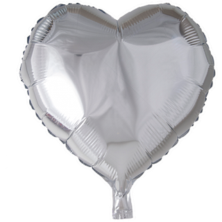 Sølv folieballon, Hjerte