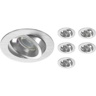 Fordelspakke 6x Noxion Forsænket Spot Drome MR16 Vipbar Aluminium | Udsnit 69mm - GU10 sokkel